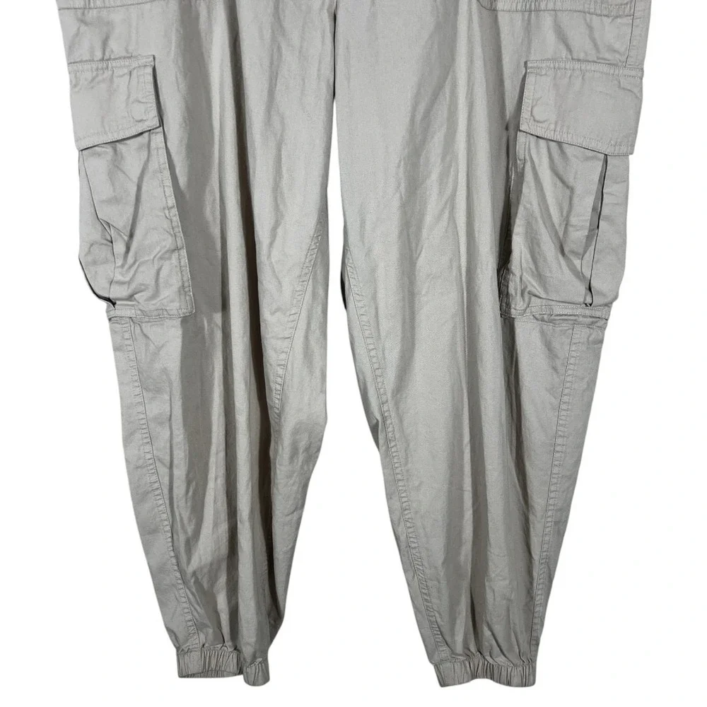 Abercrombie & Fitch Cargo Jogger Solid Pants Tan Gorpcore Utility Size XL